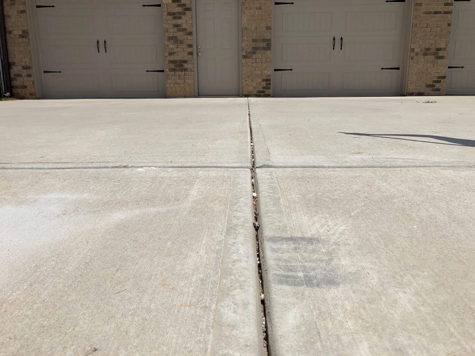 Lifted and leveled exterior slab